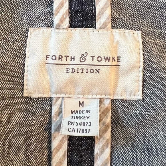 Forth & Towne Denim Trench Coat mid length - Picture 3 of 4